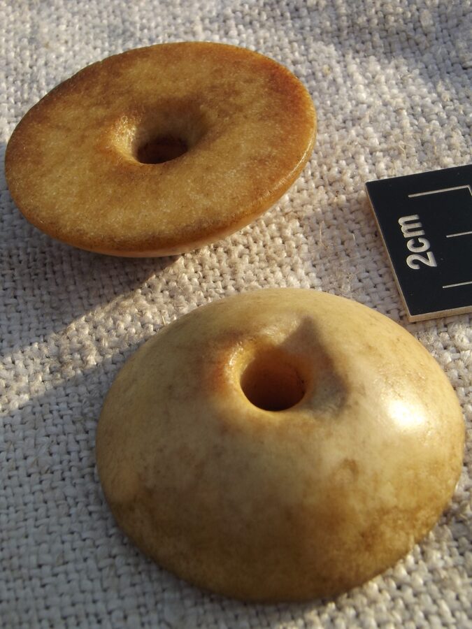 Bone spindle whorls